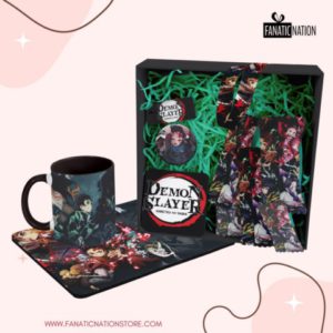 Pack Demon Slayer (Taza, posavaso, mouse pad, lanyard)