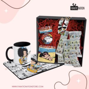 Pack Mafalda (Taza, Lanyard, posavaso, mousepad)