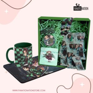 Pack Tanjiro Demon Slayer (Taza, posavaso, mouse pad, lanyard)