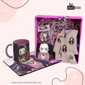 Pack kimetsu no yaiba - Nezuko 2 (Taza, Lanyard, posavaso, mousepad)