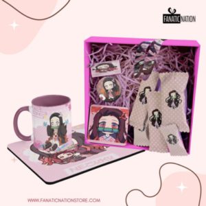 Pack kimetsu no yaiba - Nezuko 5 (Taza, , Lanyard, posavaso, mousepad)